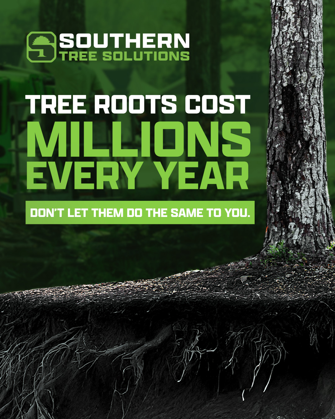 A tree’s roots don’t stop where the trunk does. If they’re cracking your driveway or foundation, it’s time for a closer look. Schedule a root inspection before it turns into a big repair. #treeinspection #treeroots #treestump #stumps #claytonga