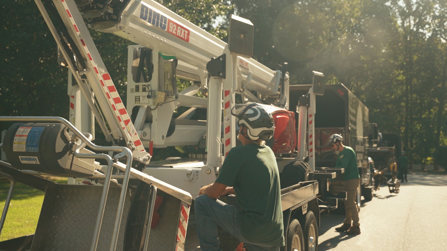 We bring the heavy hitters. Our specialized cranes and industrial chippers mean no tree is too tough. #georgiatreeservice #georgiatreeremoval #georgiaarborist