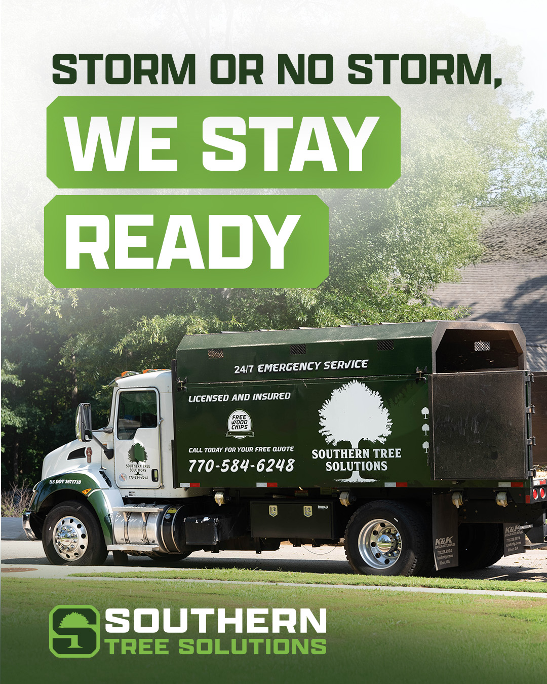 The forecast doesn't dictate our work ethic. We are fully equipped and ready to respond to any tree emergency, 24/7. #emergencytreeservice #emergencytreeremoval #treeemergencies #georgia